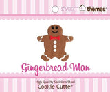 Gingerbread Man Stainless Steel Cookie Cutter with Swing Tag