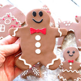 Gingerbread Man Large (Stamp Set) Raise It Up / Deboss Cookie Stamp  + Stainless Steel Cookie Cutter