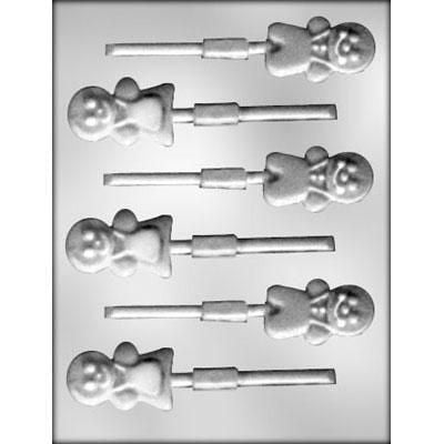 Gingerbread Boy & Girl Chocolate Sucker or Chocolate Pop Mould  / Christmas Themed - Last One