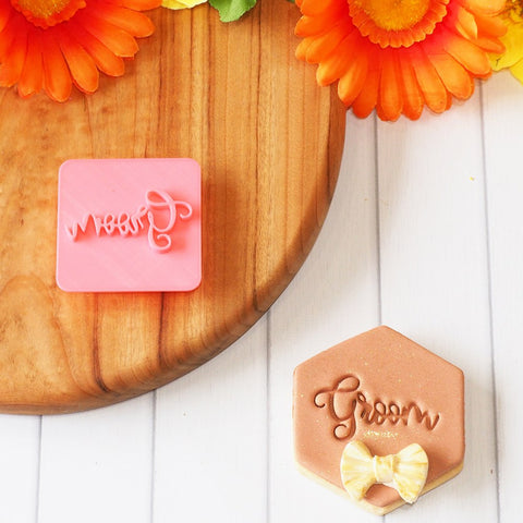 Groom Emboss 3D Printed Cookie Stamp