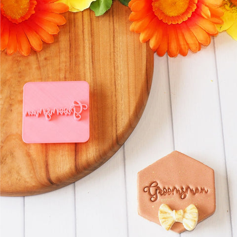 Groomsman Emboss 3D Printed Cookie Stamp