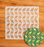 Gum Leaf and Kangaroo Australiana Cookie Stencil