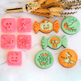 Halloween Mini Set Emboss 3D Printed Cookie Stamps (5 pce)