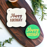 Happy Birthday (Funky) Cookie / Cupcake Stencil