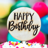 Happy Birthday (Fun) Cake Topper - Plywood