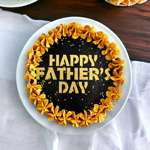 Happy Father's Day (Bold) Cake Topper Stencil