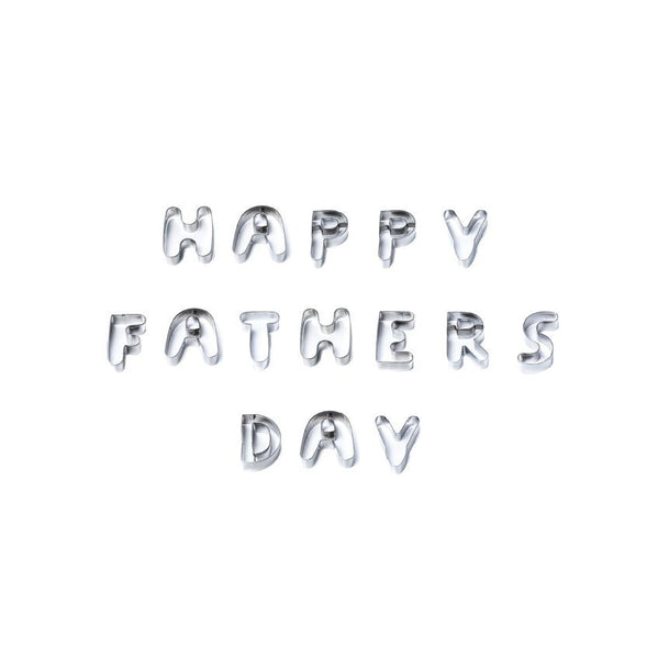 Happy Father's Day Stainless Steel Cookie Cutter Set  (10 pce) - End of Line Sale