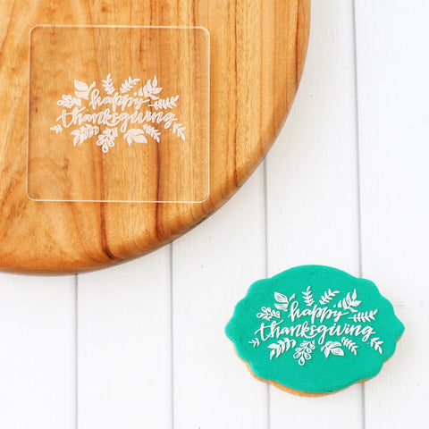 Happy Thanksgiving Day Raise It Up / Deboss Stamp