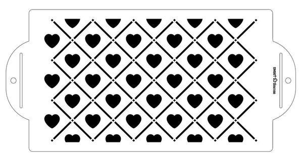 Heart Trellis Cake Stencil