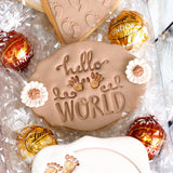 Hello World Emboss 3D Printed Cookie Stamp