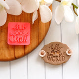 Hello World Emboss 3D Printed Cookie Stamp