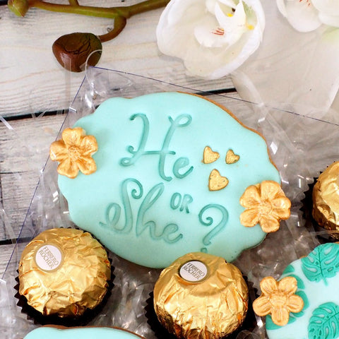 He or She Emboss 3D Printed Cookie Stamp