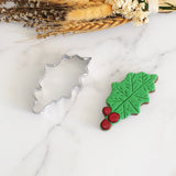 Holly Leaf Stainless Steel Cookie Cutter