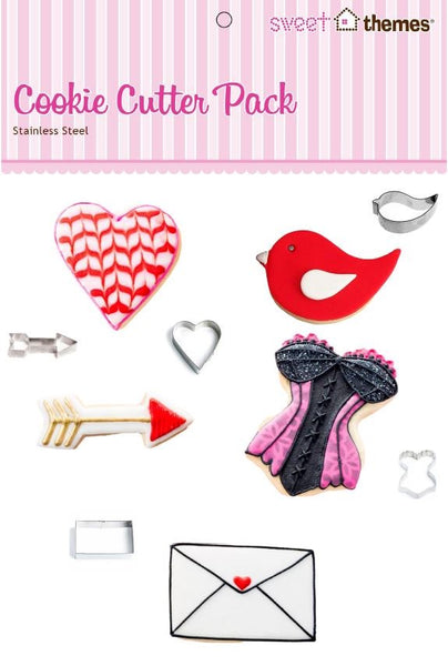 In Love 5pce Stainless Steel Cookie Cutter Pack