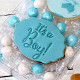 It's a Boy Emboss 3D Printed Cookie Stamp
