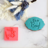 It's a Boy Emboss 3D Printed Cookie Stamp