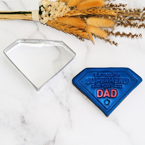 Jewel Large, Diamond or Superhero Emblem  Stainless Steel Cookie Cutter