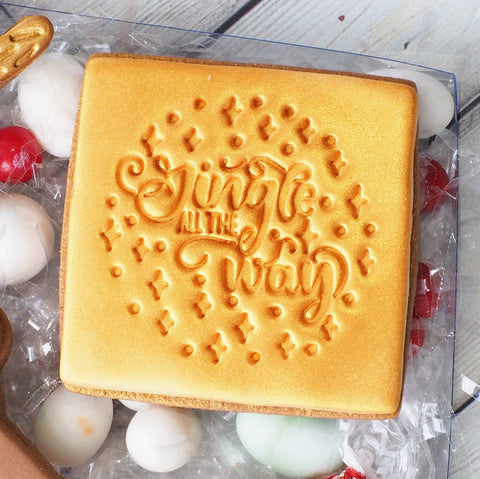 Jingle all the Way Emboss 3D Printed Cookie Stamp