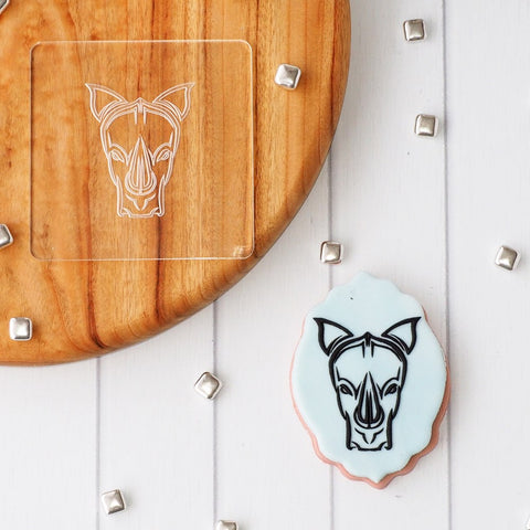 Jungle Rhino Raise It Up / Deboss Cookie Stamp - End of Line