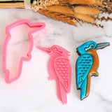 Kookaburra or Kingfisher (Stamp Set) Emboss 3D Printed Cookie Stamp + 3D Printed Cookie Cutter