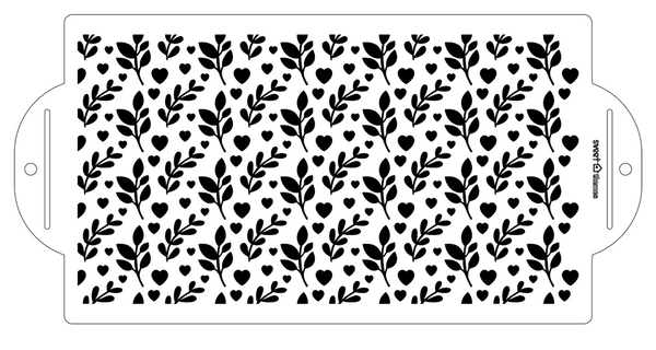 Leafy Heart Cake Stencil