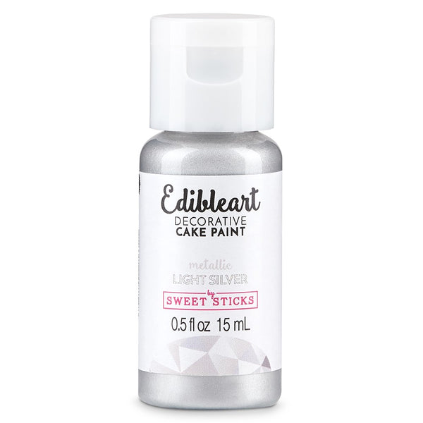 Light Silver Edible Art Paint 15ml - Metallic
