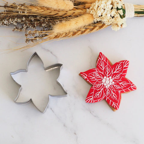 Lilly or Poinsettia Flower Stainless Steel Cookie Cutter
