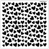 Love Hearts Cookie Stencil