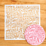 Love, Love, Love Cookie Stencil