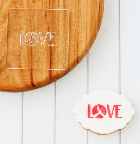 Awareness Love Raise It Up / Deboss Cookie Stamp