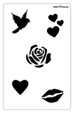 Love Symbols Cookie Stencil