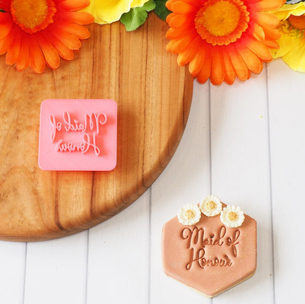 Maid of Honour Emboss 3D Printed Cookie Stamp
