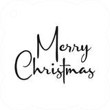Merry Christmas (Script) Cake Topper Stencil