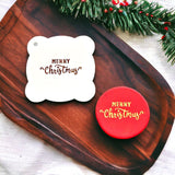 Merry Christmas (Funky) Cookie / Cupcake Stencil