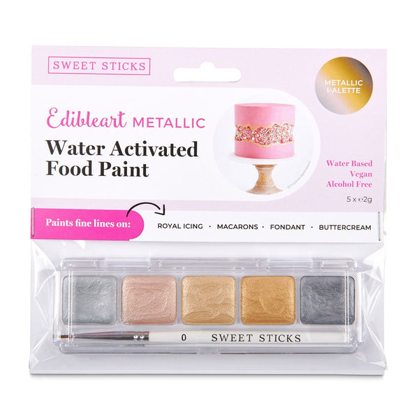 Metallic Water Activated Mini Edible Art Paint Palette - 12g
