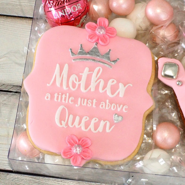 Mother a title above Queen Raise It Up  Cookie Stamp