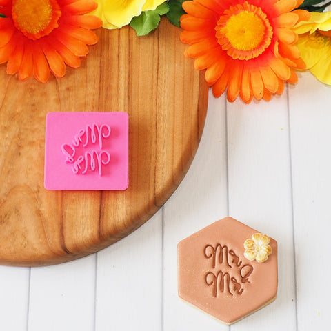 Mr & Mr Emboss 3D Printed Cookie Stamp