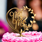 Mr & Mrs (Bold Script) Cake Topper - Plywood
