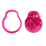 Mrs. Claus Face (Stamp Set) Emboss 3D Printed Cookie Stamp + 3D Printed Cookie Cutter