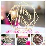 Mrs & Mrs (Bold Script) Cake Topper - Plywood