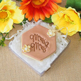 Mrs and Mrs Emboss 3D Printed Cookie Stamp