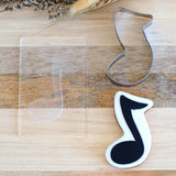Music Note (Stamp Set) Raise It Up / Deboss Cookie Stamp  + Stainless Steel Cookie Cutter