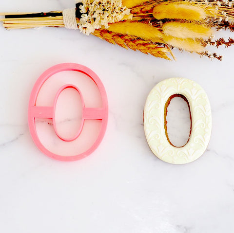 Number 0 (Zero)  3D Printed Cookie Cutter