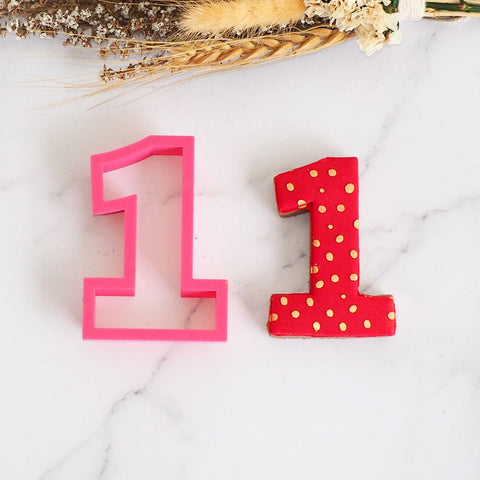 Number 1 (One) - 3D Printed Cookie Cutter