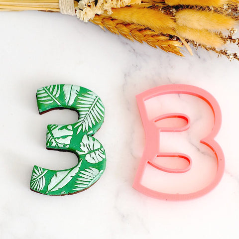Number 3 (Three) 3D Printed Cookie Cutter