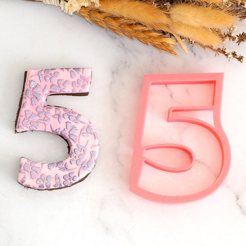 Number 5 (Five) 3D Printed Cookie Cutter