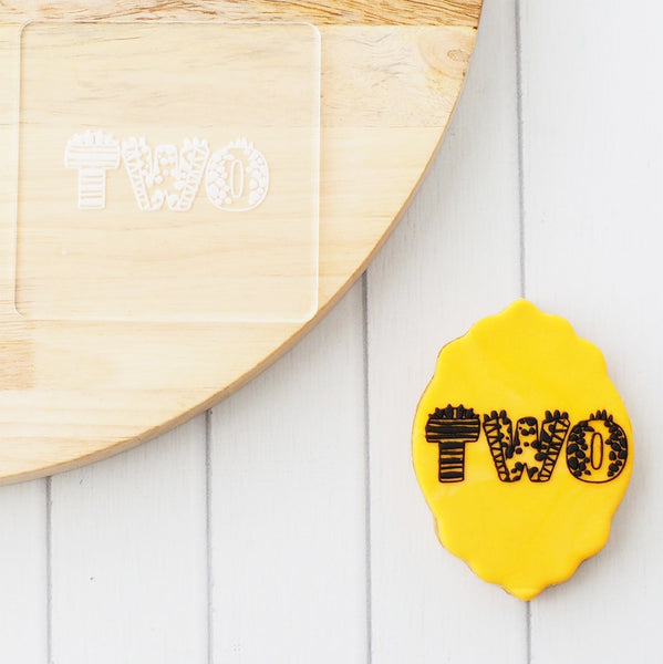 Number Two (Dinosaur) Raise It Up / Deboss Cookie Stamp