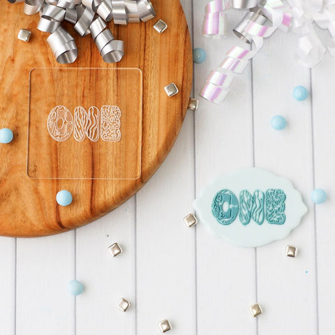 Number One (Jungle) Raise It Up / Deboss Cookie Stamp