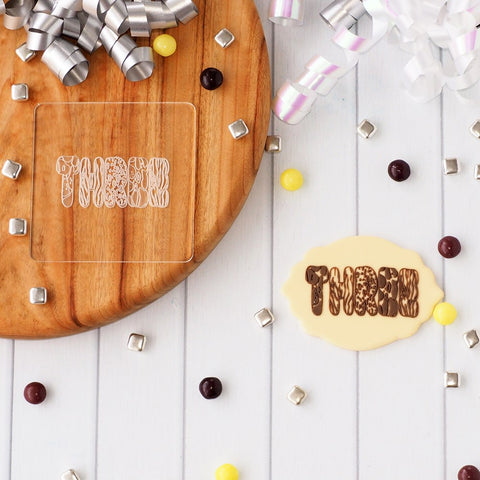 Number Three (Jungle) Raise It Up / Deboss Cookie Stamp - End of Line