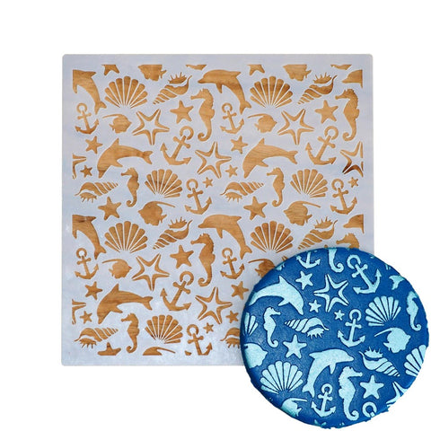 Ocean Cookie Stencil